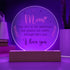 To Mom , My Lighthouse - LED Circle Plaque